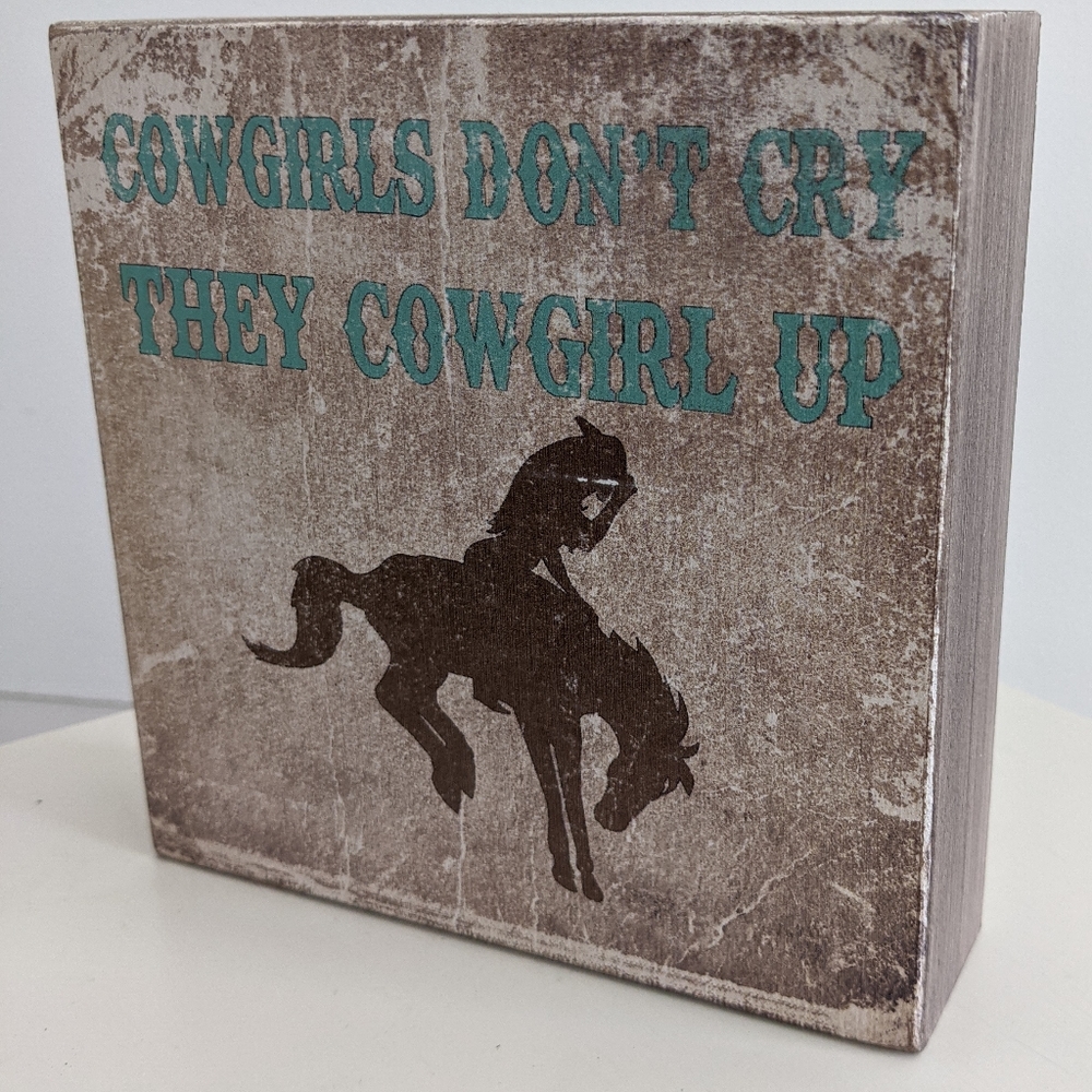 Decorative Sign/Plaque COWGIRL UP!